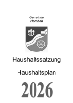 Haushaltssatzung und -plan Hornbek 2026